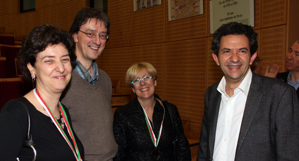 Dr Suzanne Laurin, Dr Christian Bourdy, Dre Andrée Boucher et Ahmed Meherzi, doyen de la Faculté de médecine de Tunis
