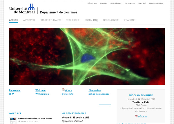 biochimie Département de biochimie