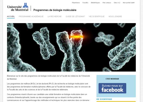 Programmes de biologie moléculaire Programmes de biologie moléculaire