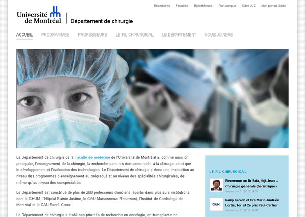 Département de chirurgie Département de chirurgie
