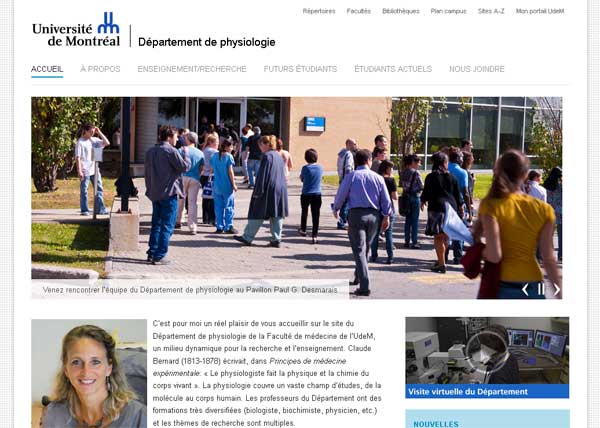 Département de physiologie Département de physiologie