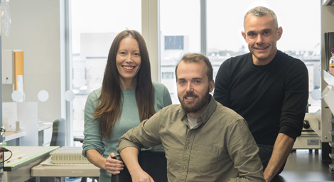 Stephanie Fulton, Alexandre Fisette et Thierry Alquier, chercheurs au CRCHUM